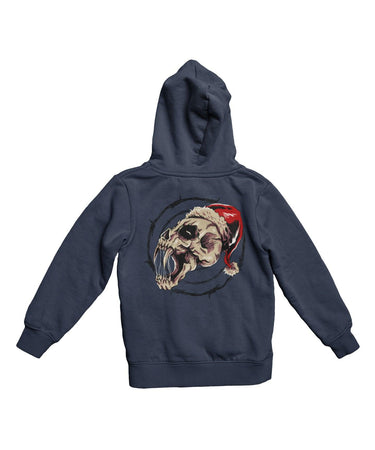Demon Skull Santa Back Printed Christmas Hoodie For Men and Women 8Ball